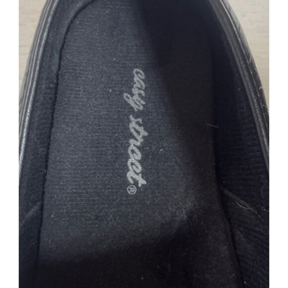 Easy Street Slip On Clogs Womens Size 10 Black Embossed Leather - Picture 10 of 10